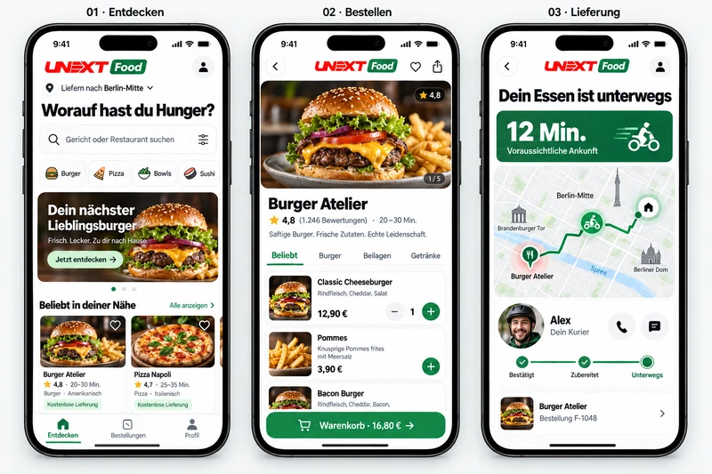 UNEXT Food – Vorschau KUNDEN-APP